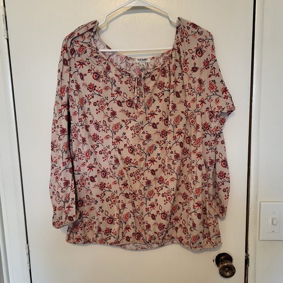 Old Navy Peasant Blouse - great fall colors!! - Picture 1 of 4